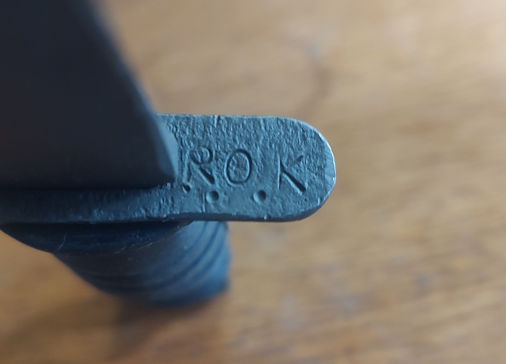 Vintage USM4 Bayonet Marked ROK Rubber Handle