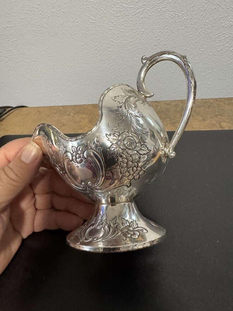 Vintage Silver Plated Creamer Or Sugar Bowl