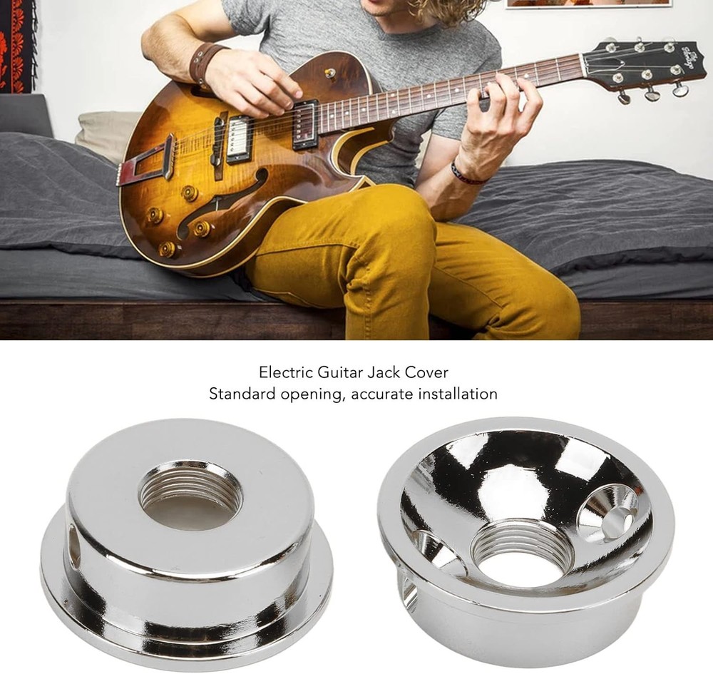 TL Electric Guitar Jack Cover 2PCS, Electrosocket Plate with Mounting...