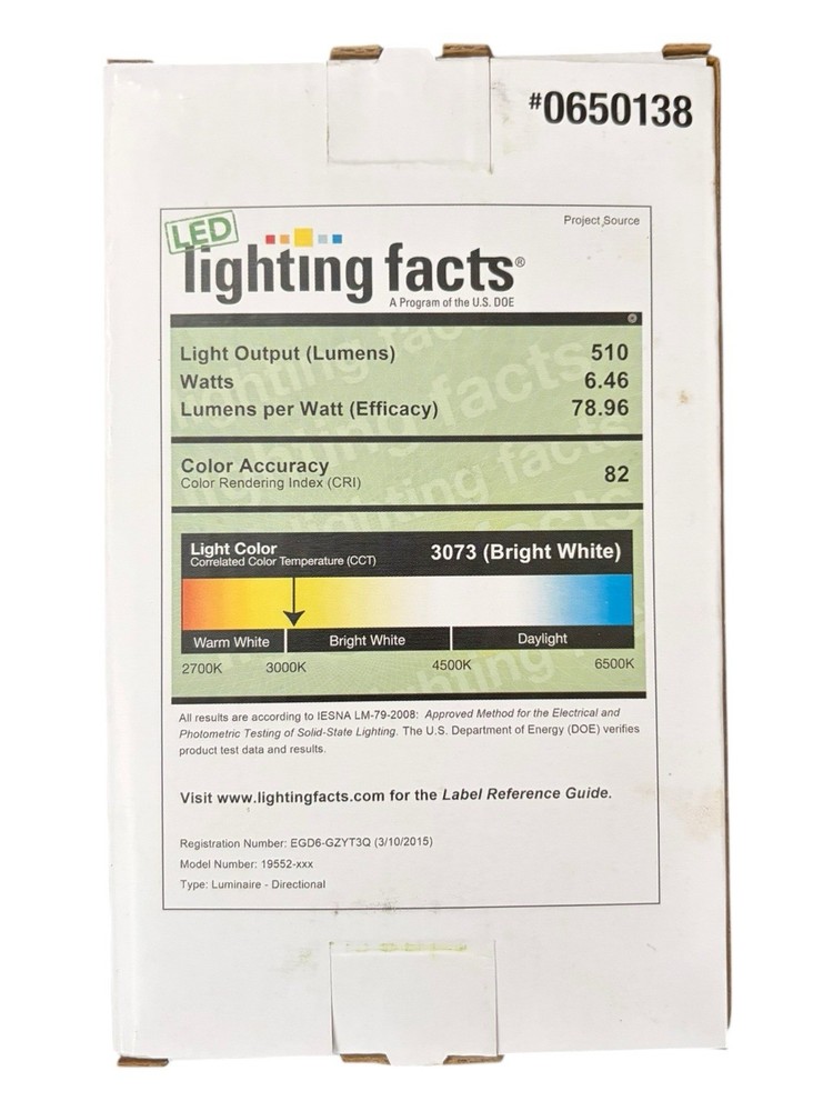 Project Source Step Head LED Matte Black Finish -Qty 2-