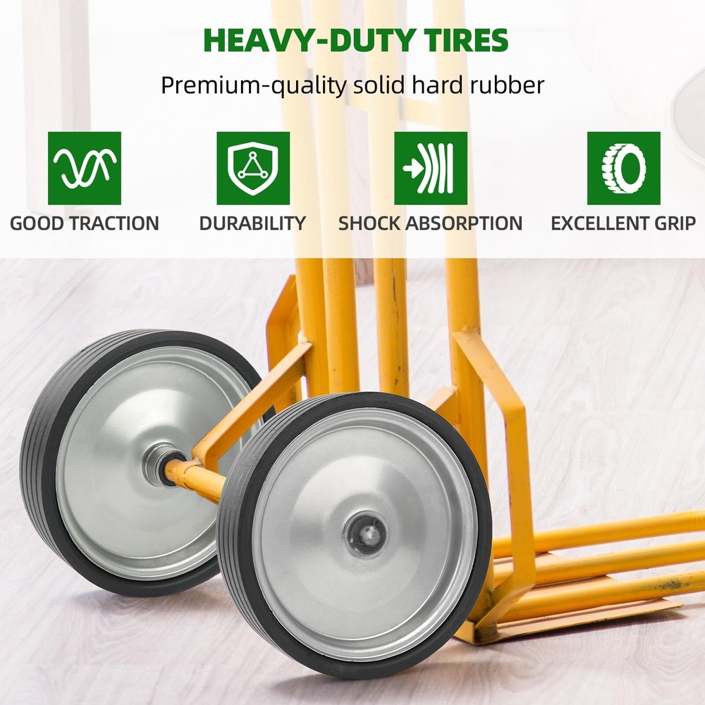 2-Pack 10"x2.5" Flat Free Solid Rubber Tires 10" Solid Wheels for Hand Trucks...