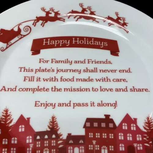 Christmas Plate-ship same Day
