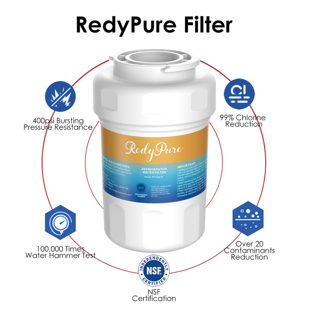 6 Pack Water Filter Replacement For GE SmartWater MWF 469991 469996 Refrigerator