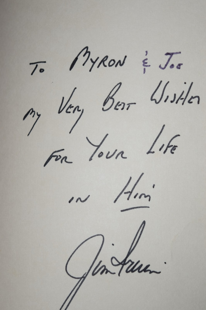 Jim Irwin astronaut Apollo 15 book signed (twice) The Highest Flight