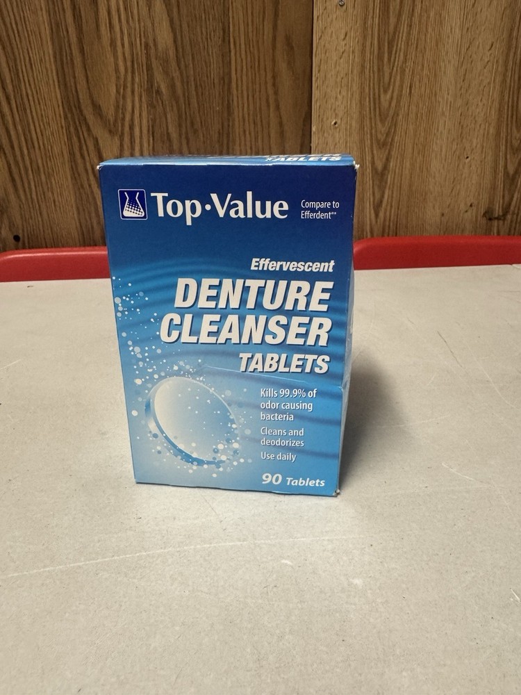 Top-Value Effervescent Denture Cleanser Tablets - 90 Tablet