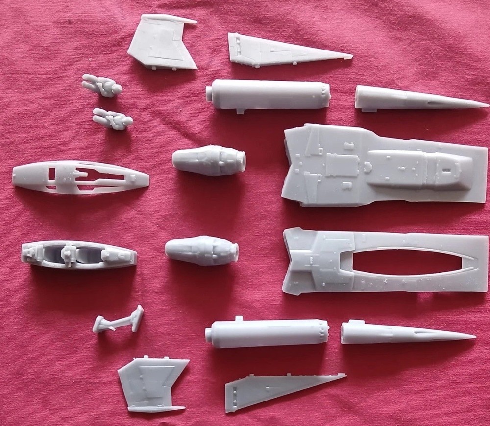 Two (2) 1/72 Scale Buck Roger's Thunderfighter Model Kits