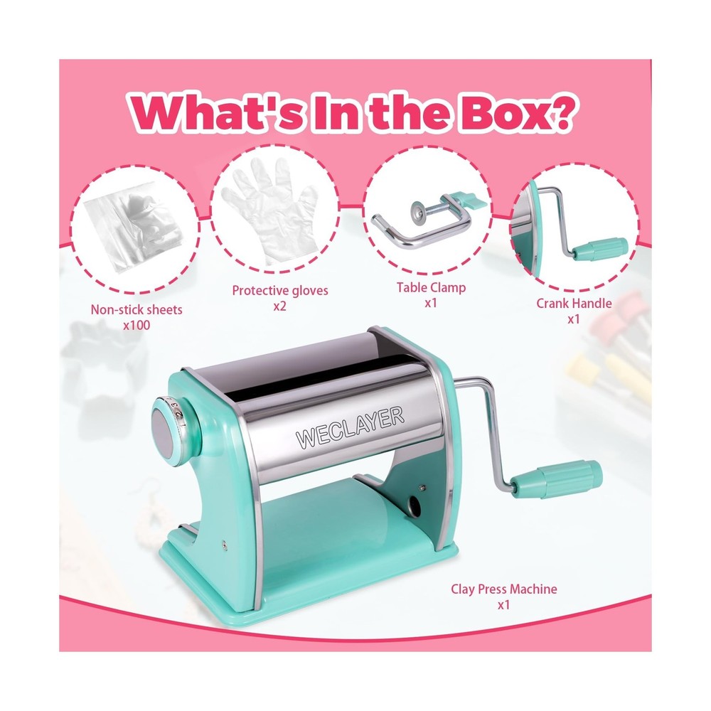 Polymer Clay Press Machine,Clay Roller Machine,Includes Non-Sti... USA FAST SHIP