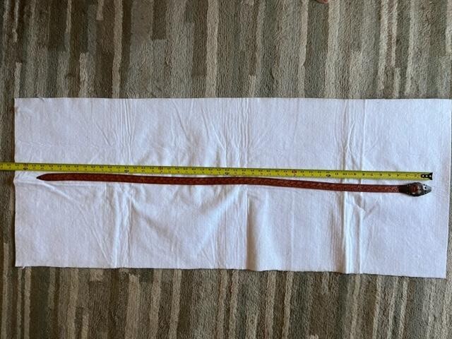 Soviet Era leather belt with a braid element