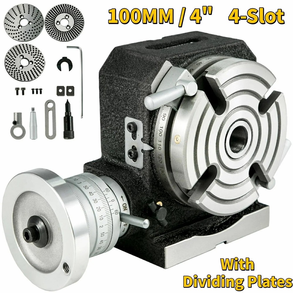 Vertical & Horizontal Milling Machine Rotary Table 360° for Indexing Drilling