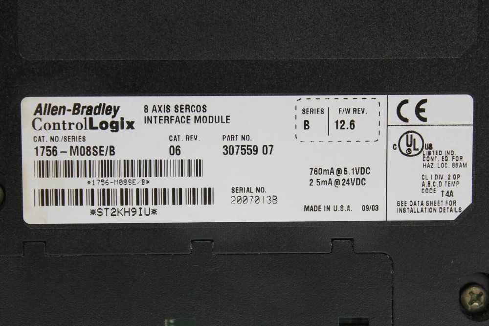 Allen-Bradley 1756-M08SE /B Interface Module 760mA 24VDC