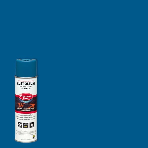 Rust-Oleum 203031 Precision Line Marking Paint, 20 Oz, Caution Blue, Water