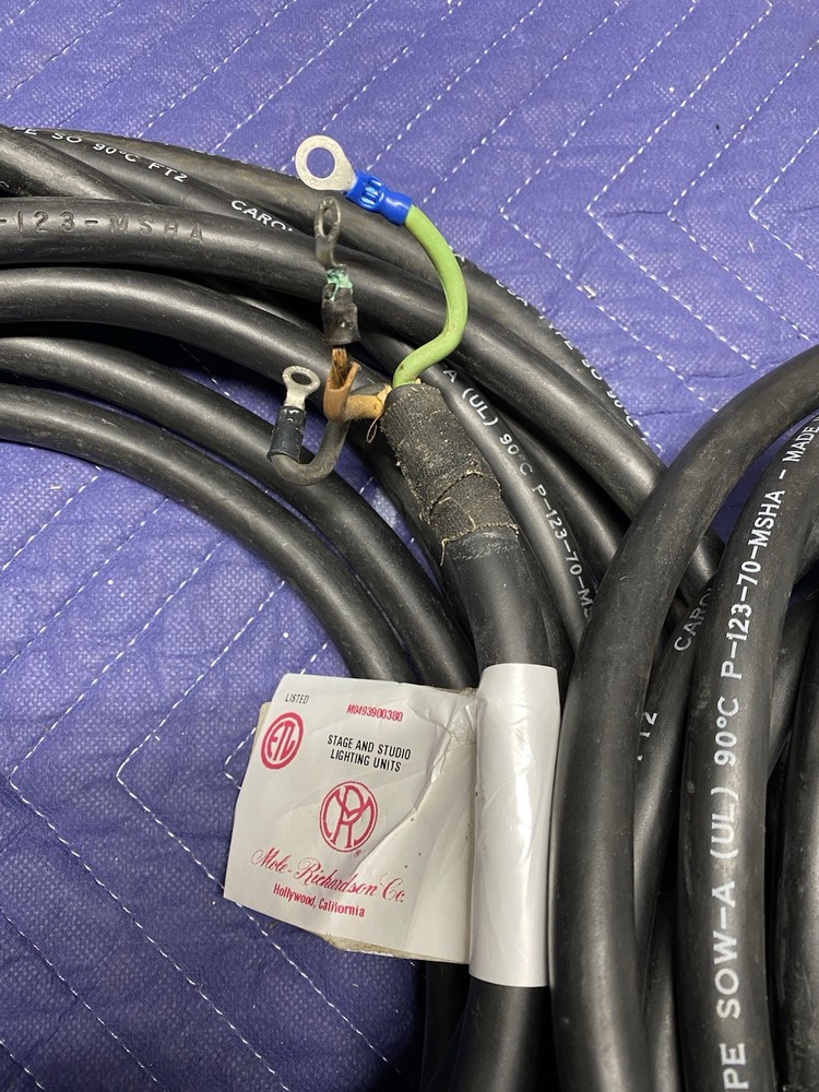 Two 20 amp / 125v Stage Pin Cables | 10ft