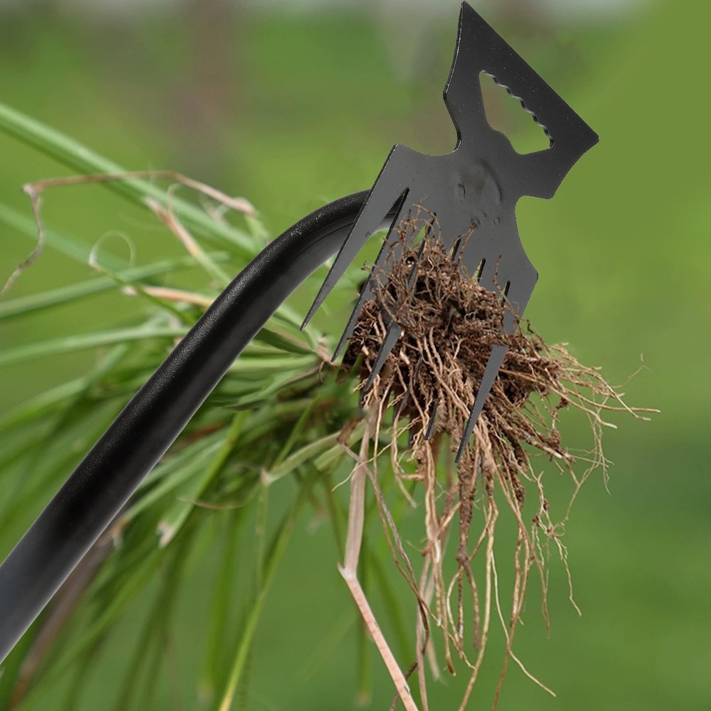 Gardening Hand Weeder Tools, 6 Teeth Uprooting Weeding Tool Multifunctional M...