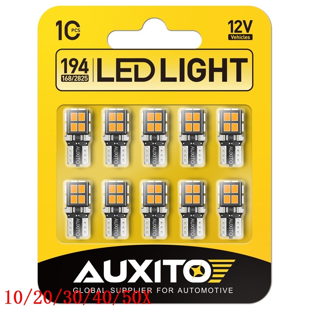 AUXITO Amber 175 2825 Light Bulb Super Bright 168 194 T10 LED Parking  2/10x