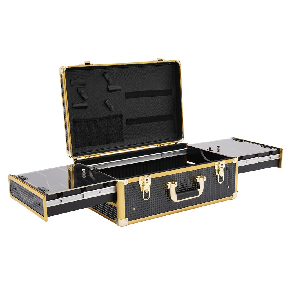 Barber Tool Box Case Organizer Storage Barber Carrying Case with Locks & Keys