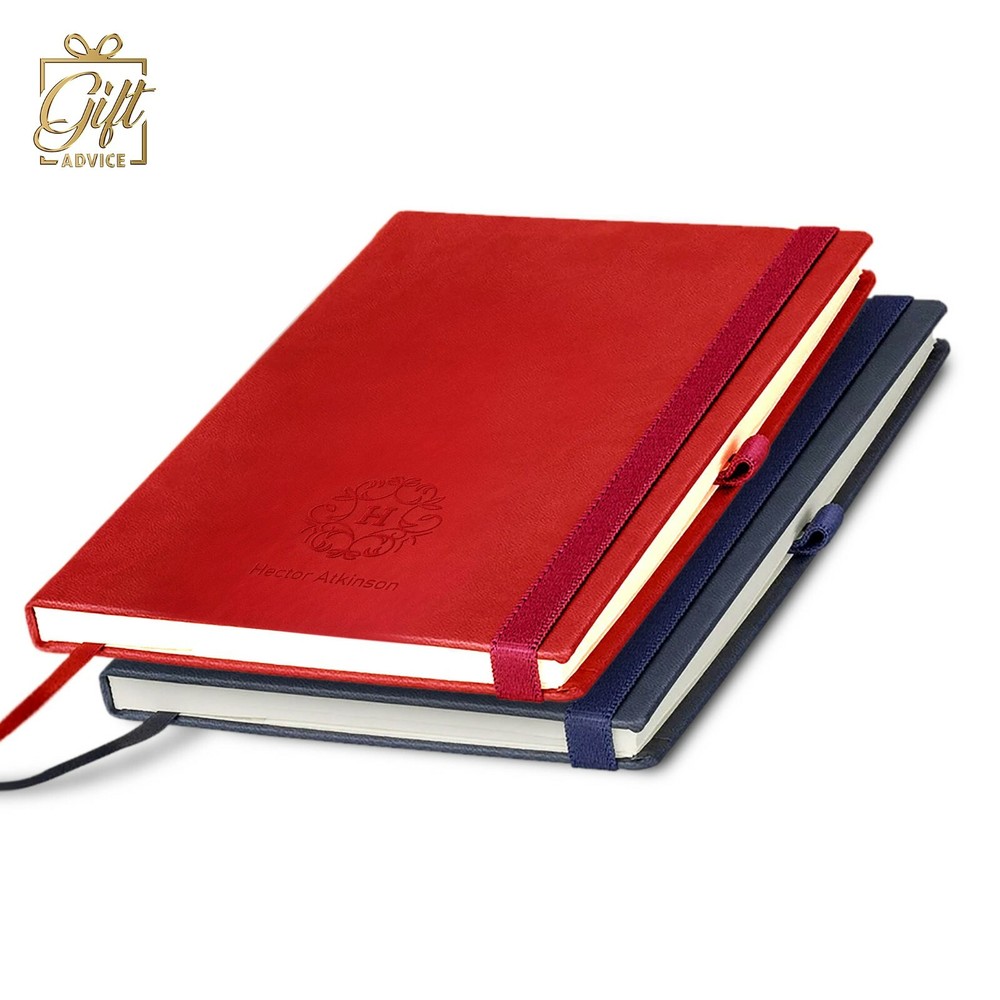 Personalised Customized Engraved Leather Notebook Journal Diary A5 Gift
