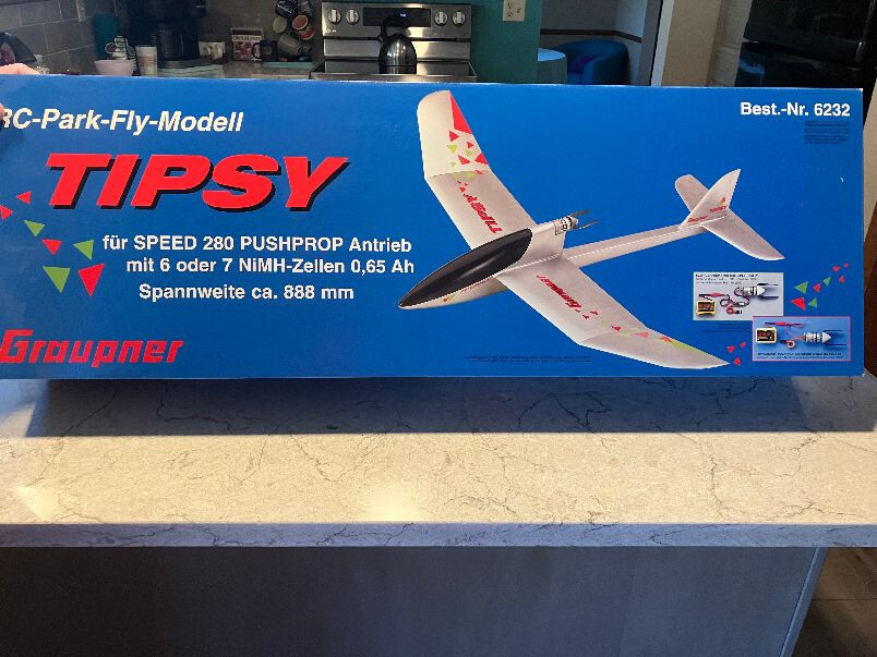 Graupner Tipsy RC Pusher Glider Airplane ARF Kit