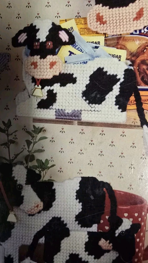 Plastic Canvas Cows
