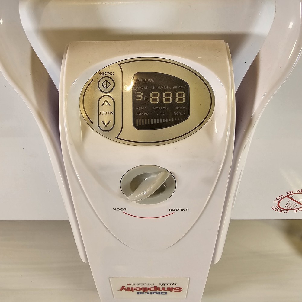 Simplicity SSP300 Digital Quick Press Steam Iron Fabric Graphics Transfers