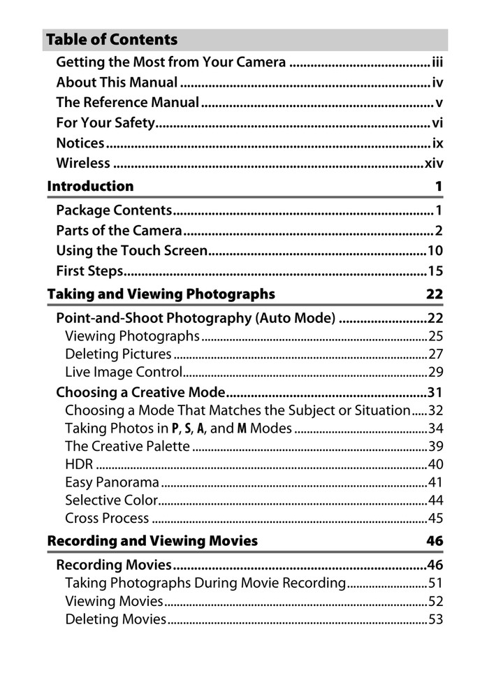 Nikon 1 J4 — User Manual Owners Guide Reference — 145 Pages — USA Made
