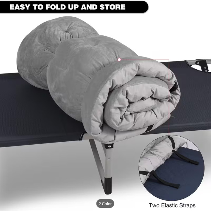 Folding Cot PAD for Sleeping Extra Thick, Soft Comfortable Velvet Camping PAD
