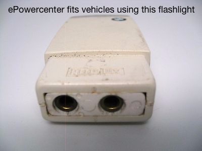 BMW Glove Box White Flashlight Auxiliary Power Adapter - 80-90s - E30 E36 etc.