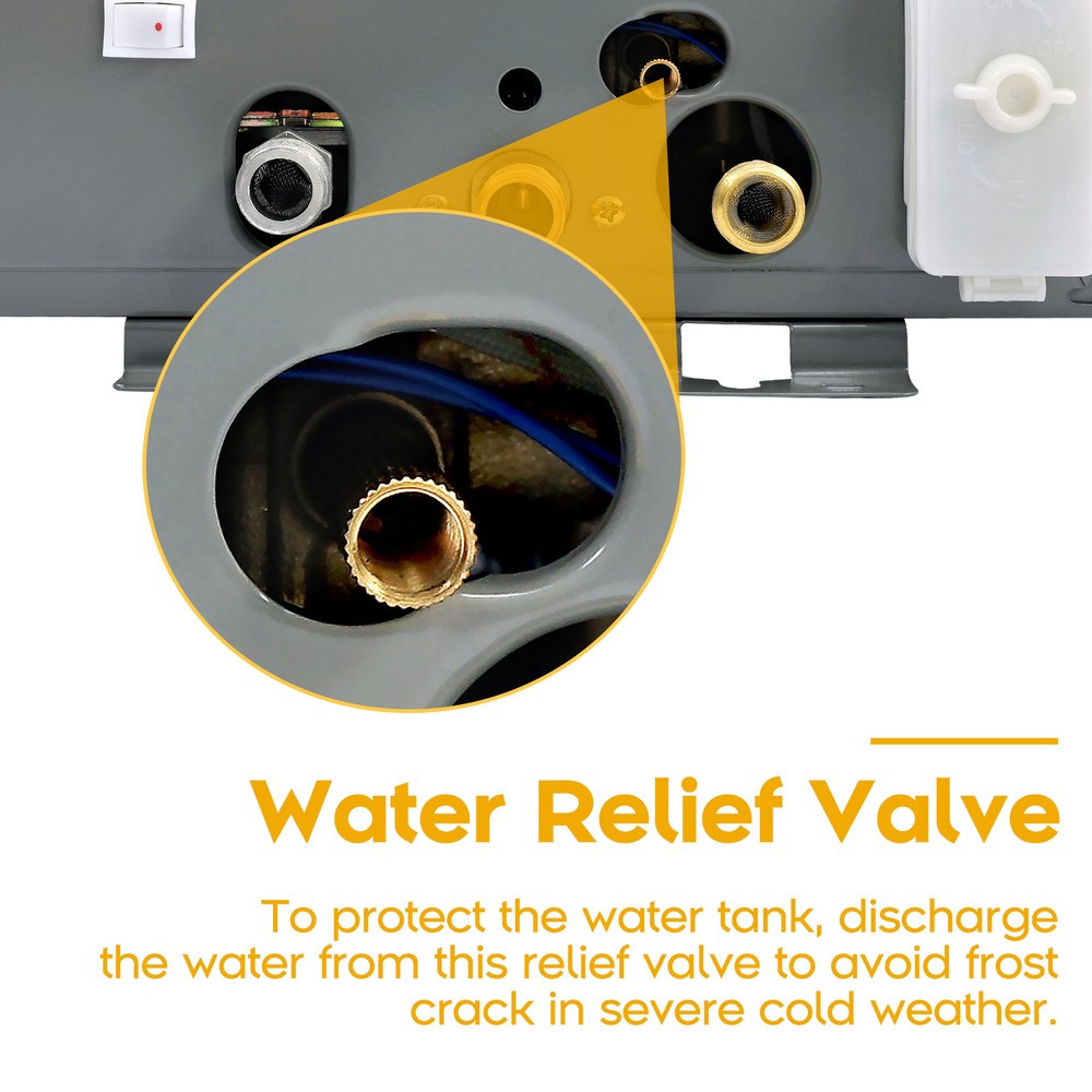 8L 2GPM Tankless LPG Liquid Propane Gas Hot Water Heater On-Demand Water Boiler