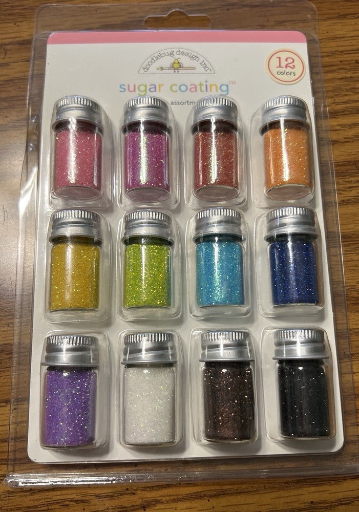 Doodlebug Sugar Coating Fine Glitter Assortment 5g 12/Pkg-Assorted