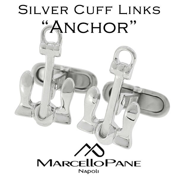 [Marcello Pane] Anchor Silver Cufflinks