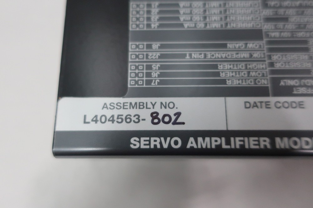 Oil Gear L-404563-802 Servo Amplifier Module
