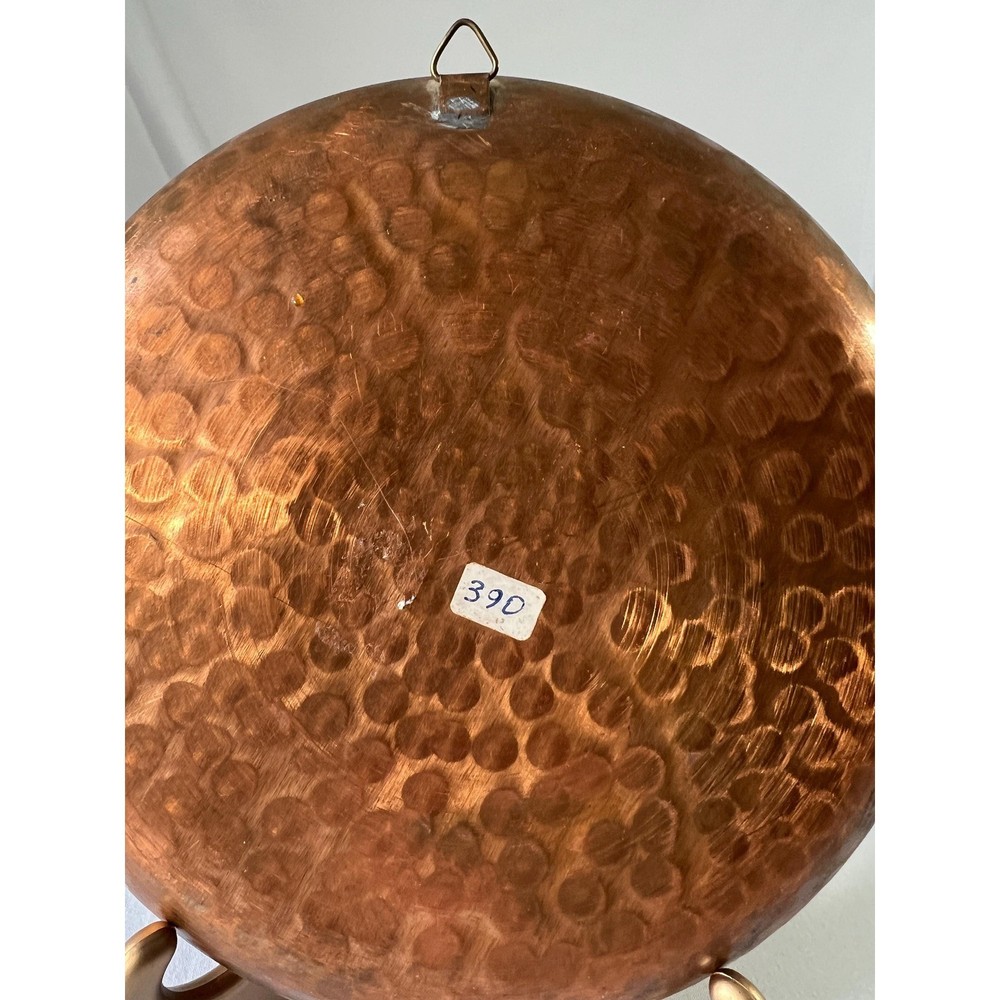 Hammered Copper Enamel Glaze Numbered Wall Mount (3547)