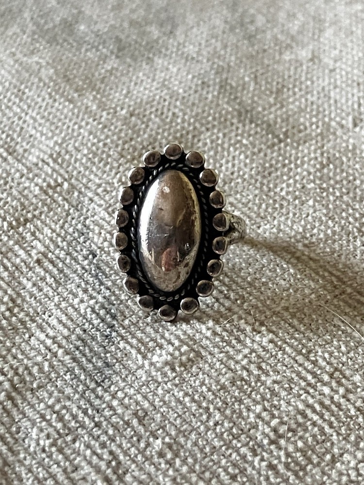 Vintage Sterling Silver Native American Dome Ring Size 5