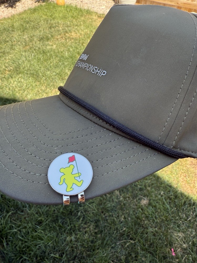 Dancing Bear Golf Ball Marker with Flag – Golf Dancing Bear Hat Dead Golf