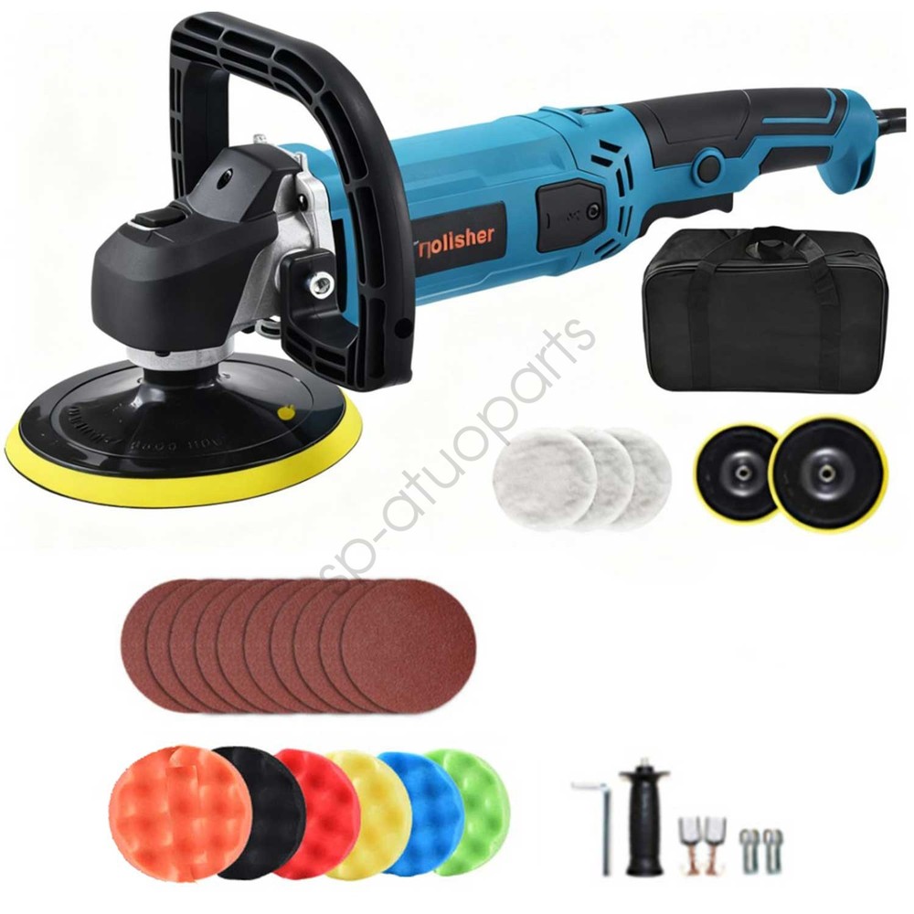 Car Polisher 1400W Buffer Machine 150/180mm + 23pcs Kit & Bag