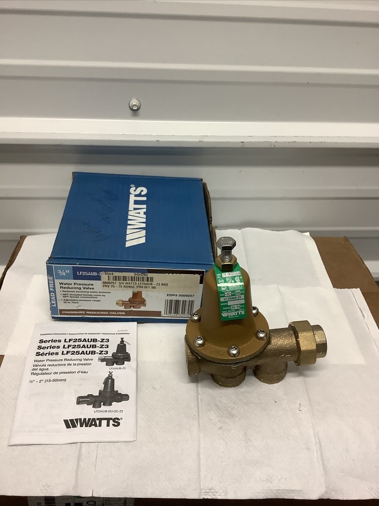 Watts Water Pressure Reducing Valve 3/4” LF25AUB