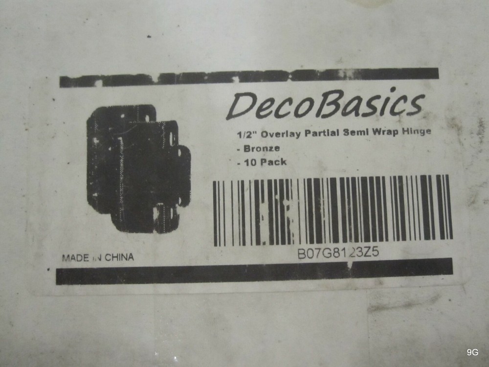 10 Pack DecoBasics 1/2 Overlay 3/4 Frame Partial Semi Wrap Self-Closing Hinges