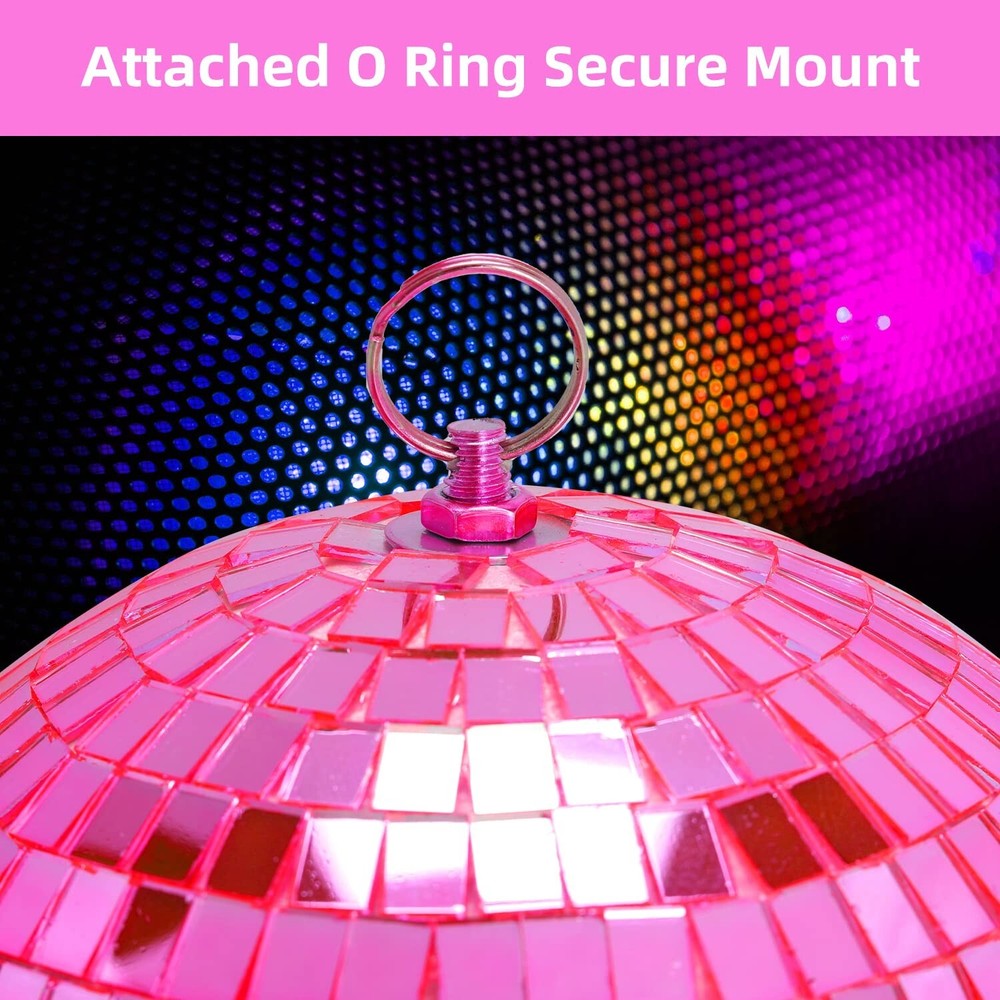 Mirror Ball, 8 inch Reflective Light Dance Disco Balls with Hanging Ring for ...