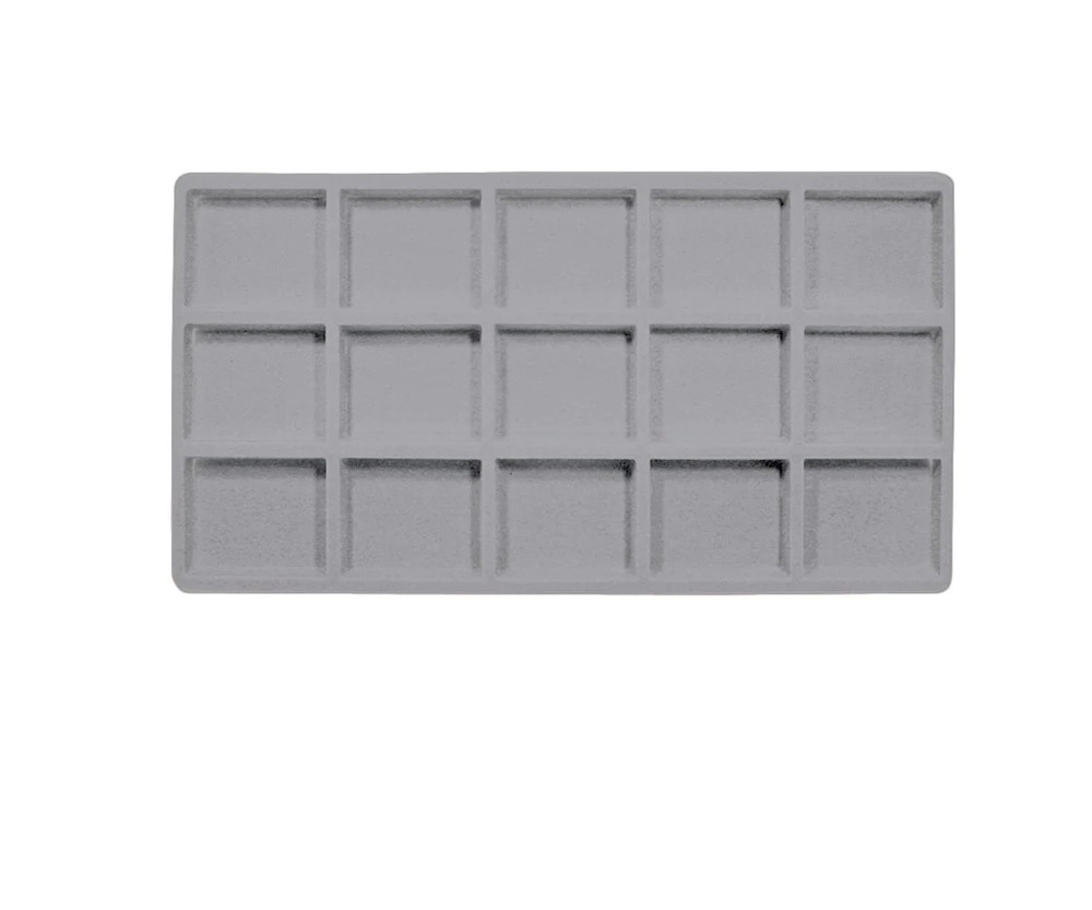 5 Gray 15 Compartment Display Tray Inserts