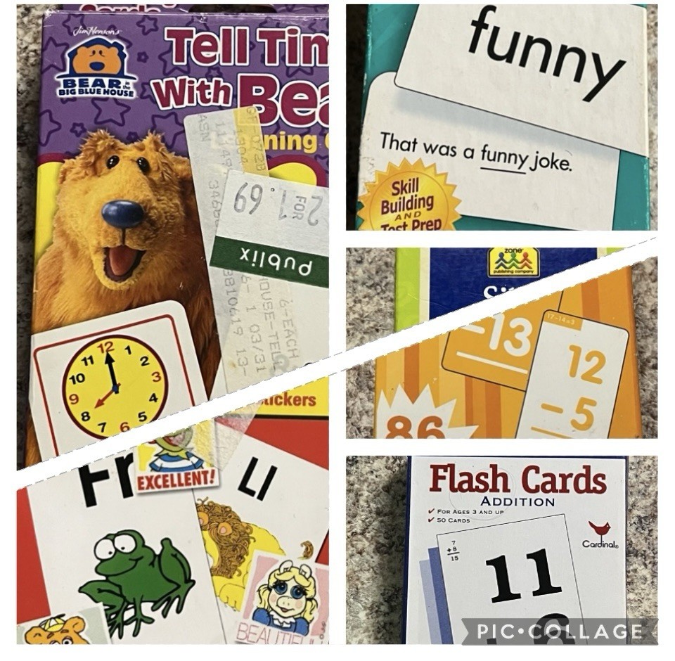 Educational Flash Cards Lot of 6 Kids Early Learning Packs