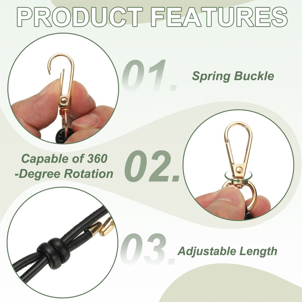 2Pcs Leather Purse Strap 34.65" Strap Replacement with Clasp, Pink