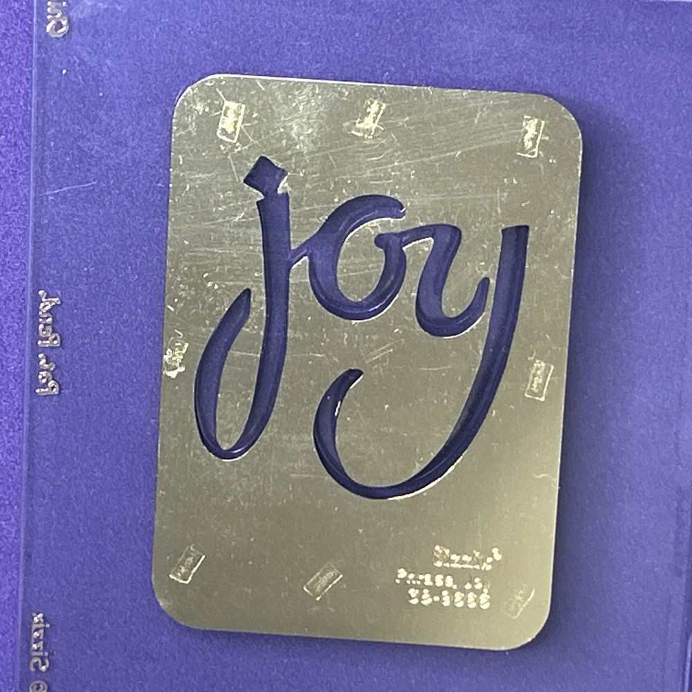 Phrase, Joy Sizzix Simple Impressions Embossing Folder Card Making Scrapbooking