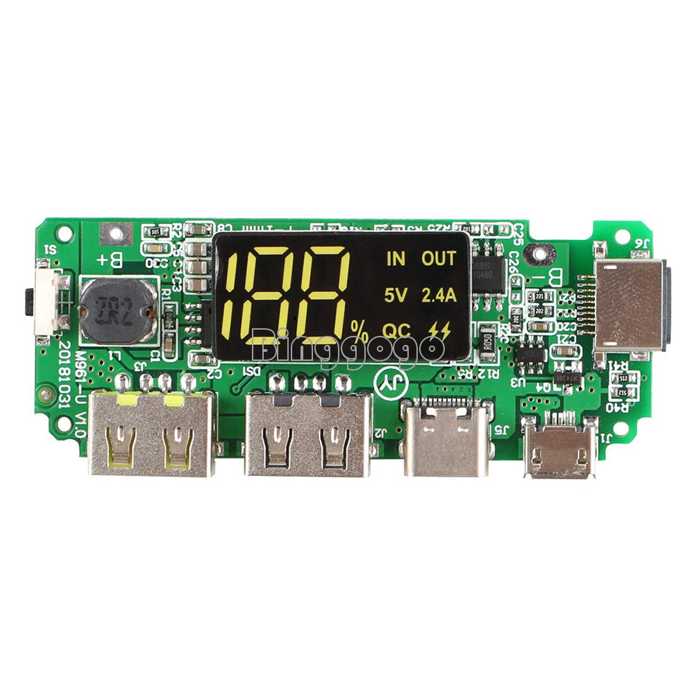 QC Dual USB Lithium Battery Charger Module Step-Up DIY Charging Board NEW