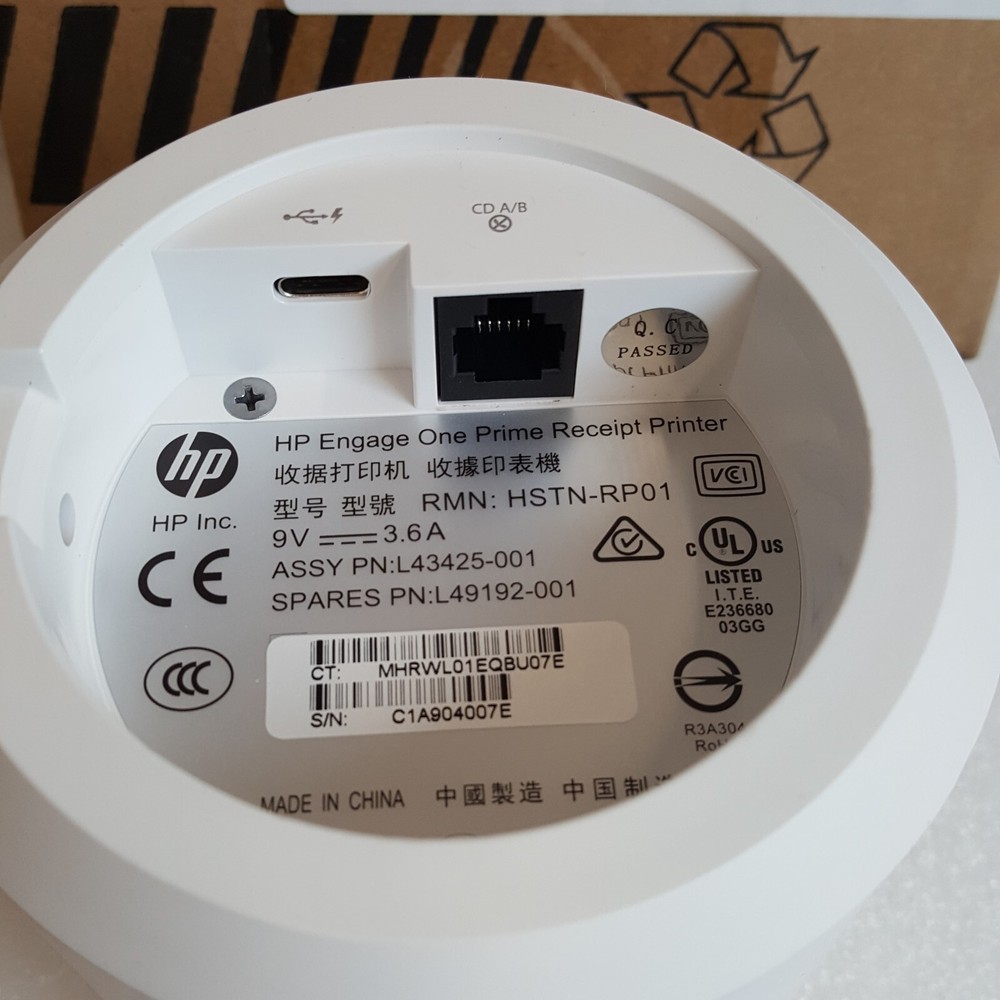 NEW HP Engage One Prime USB Printer White Receipt Printer - 203 dpi
