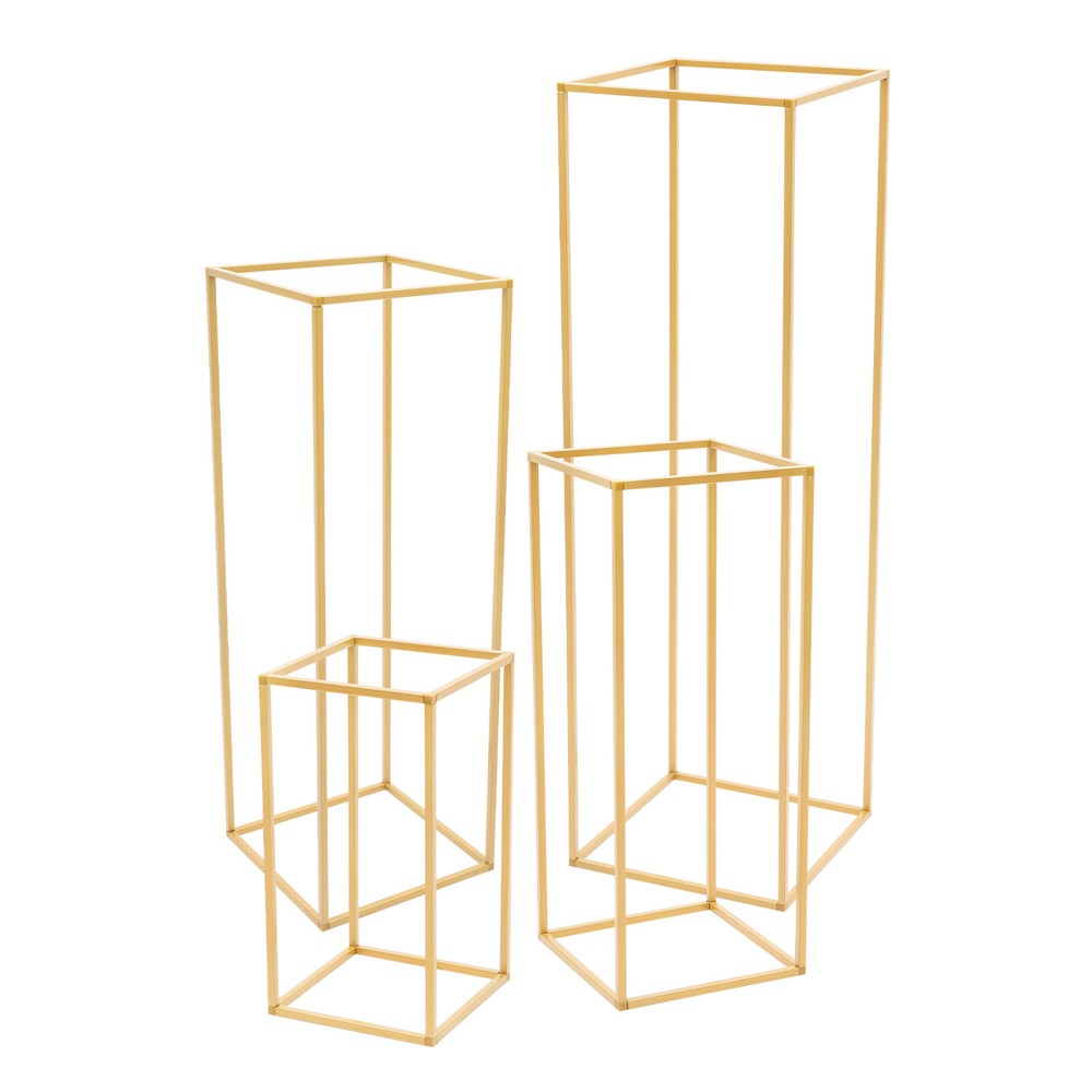Gold Metal Flower Stand Rectangular Rack For Wedding Table Centerpieces Decor ??