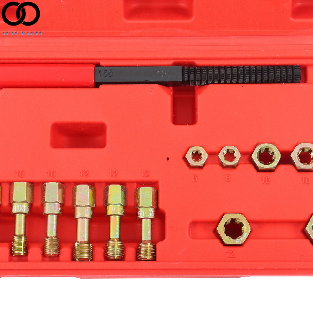 15-Piece Metric Thread Chaser Set M6 M8 M10 M12 Thread Restorer Tool Thread Ret