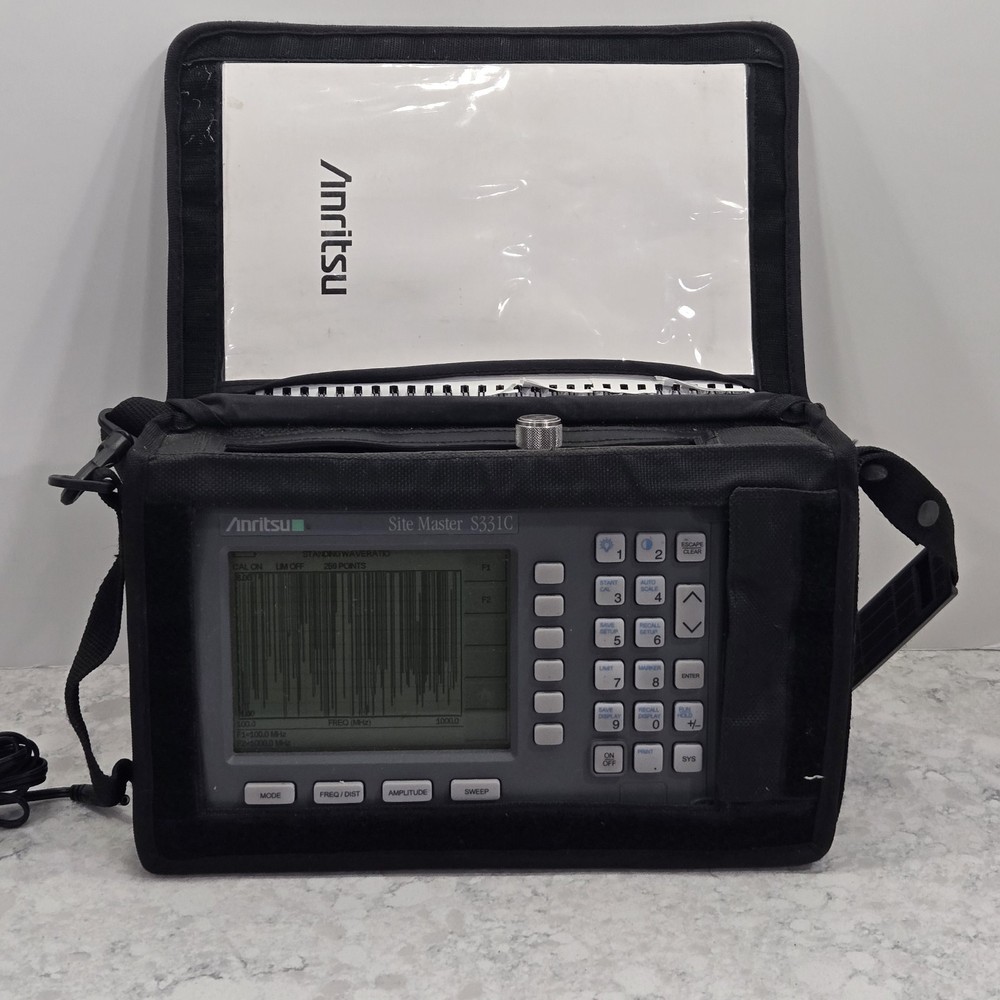 Anritsu S331C Site Master Analyzer With Carrying Case Bag & Power Supply