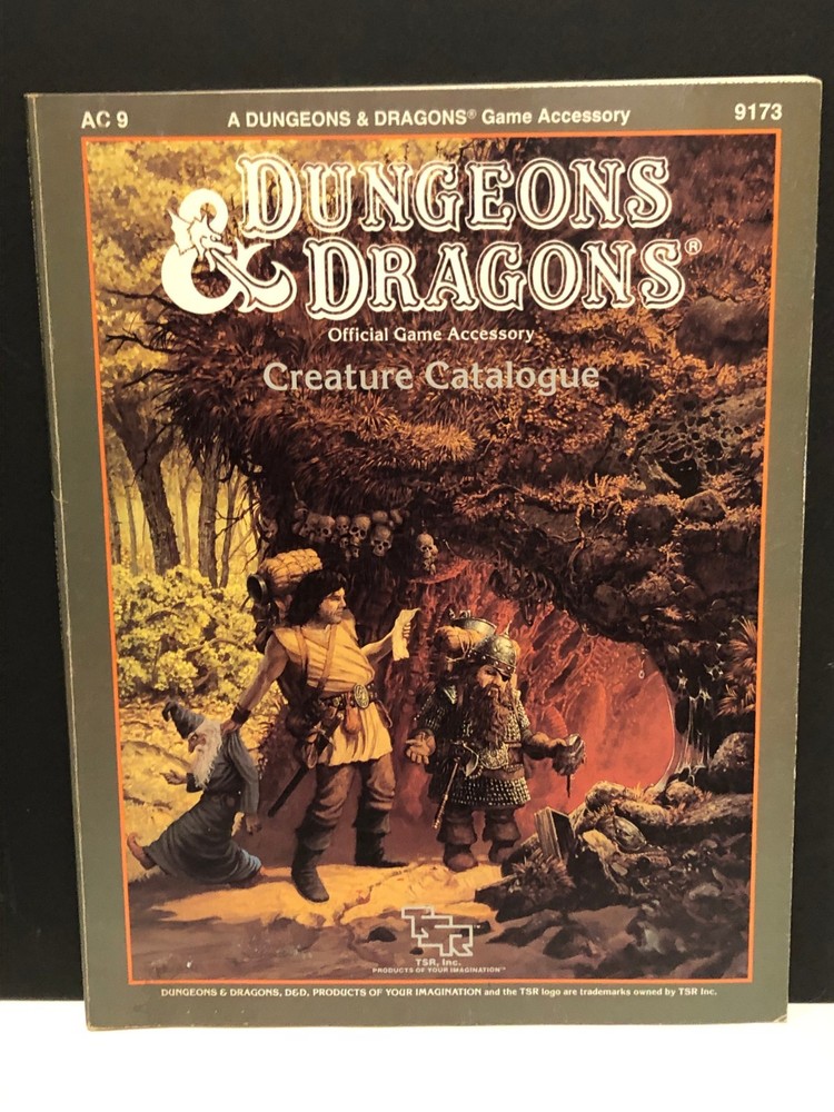 Dungeons Dragons Creature Catalogue 1986