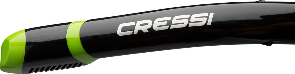 Cressi Supernova Dry Dry Snorkels, Black/Lime