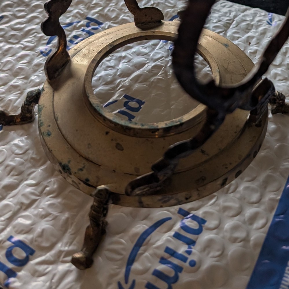 Tilting Brass Teapot- Kettle Burner/ Warming Stand