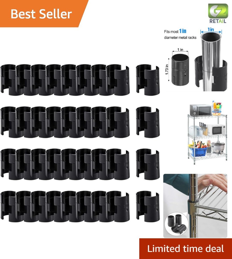 72 Pcs Wire Rack Lock Clips -  Replacement for 1" Shelving Systems